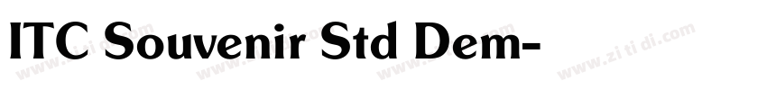 ITC Souvenir Std Dem字体转换
